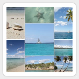 Isla Saona Caribbean Photo Collage Sticker